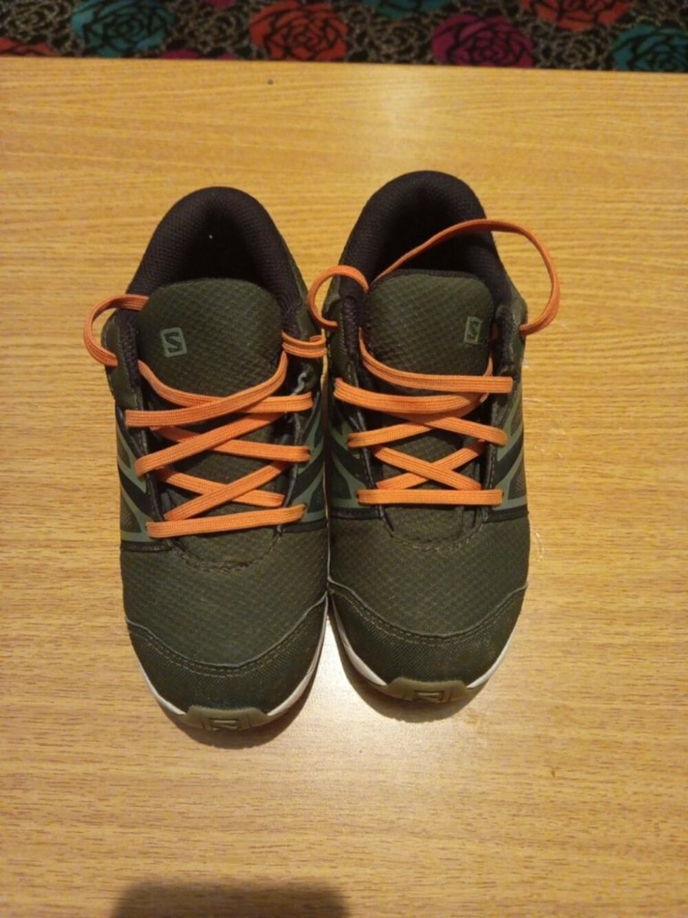 Kids' Trail Running Sneakers Green/Orange